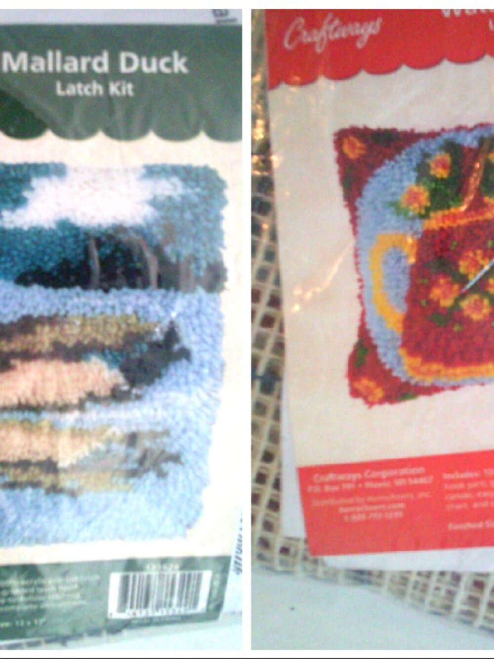 Latch Kits Lot of 2: Craftways Mallard Duck and Watering Can NIP